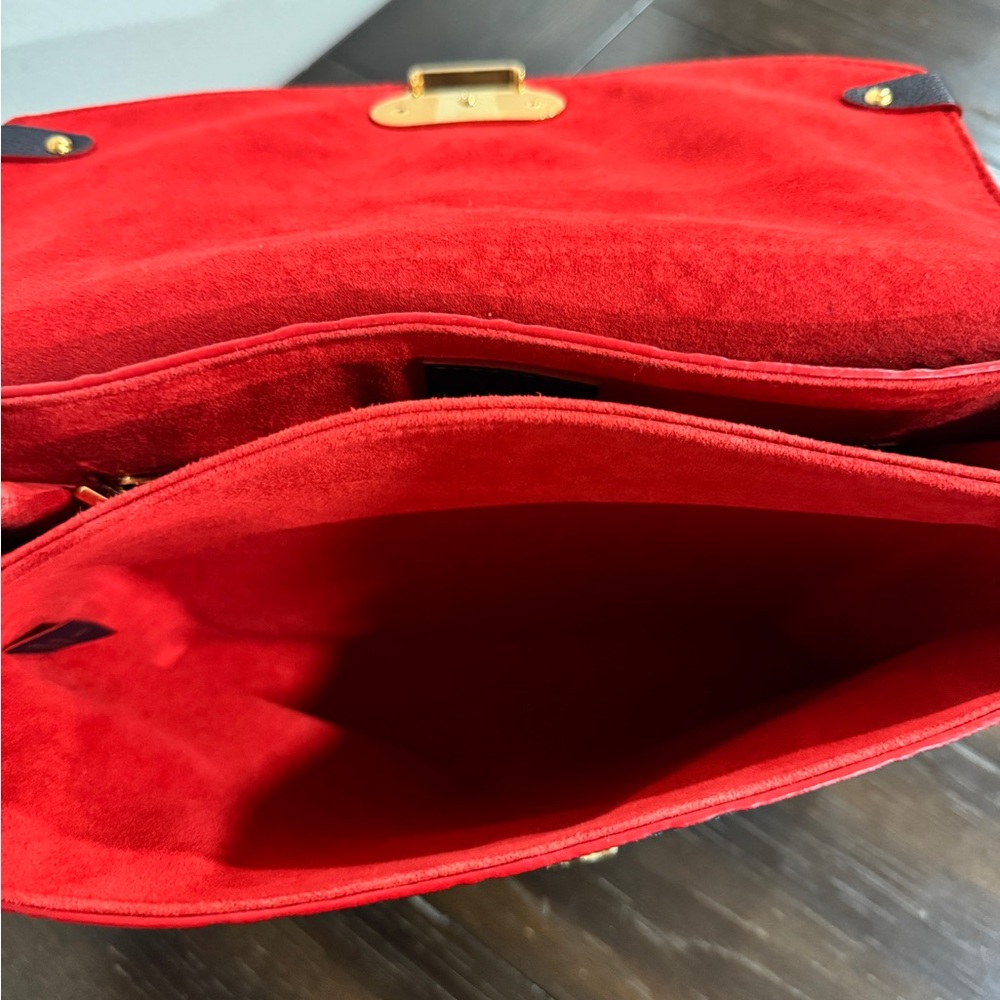 Louis Vuitton Blue and Red Satchel - Picture 12 of 16